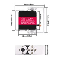 Servomoteur RC métallique à double arbre de 35 kg pour RDS3235, idéal pour les applications de bras robotiques et de robotique