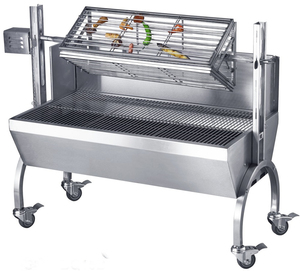 LUOQI Gril à gaz commercial mobile en acier inoxydable certifié CE Machine à barbecue de luxe pour l'extérieur durable Rôtissage de porc <span class=keywords><strong>Style</strong></span> moderne - Product Image 5