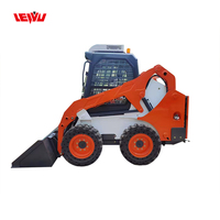 Chargeuse compacte diesel 1500 kg avec cabine, attache rapide universelle pour la construction, l'agriculture, la vente en gros et l'usine