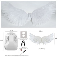 Kit de bricolage artisanal pour la Saint-Valentin et le festival Qixi : Ensemble de fabrication de bouquets de fleurs avec ailes d'ange électriques