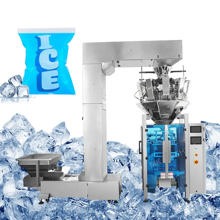 Hot sale automatic 1kg bag ice cube packing machine weigher packaging machine