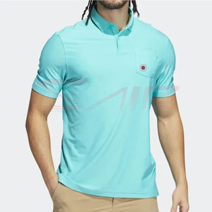 Polos en coton bambou de qualité supérieure pour hommes, à séchage rapide, à la mode avec manches courtes, réversible, coupe régulière. - Product Image 1