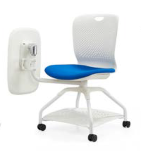 Chaise de formation en plastique de <span class=keywords><strong>bureau</strong></span> d'école chaise d'étudiant en plastique PP mobile réglable avec bloc-notes - Product Image 3