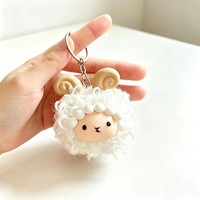 Nouveau Pendentif en Peluche Mouton Bouclé Brodé à la Main 2026, Forme de Mouton, Doux et Mignon, Porte-clés, Accessoire de Sac, Petit Cadeau