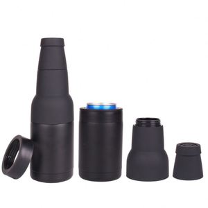Nouveau refroidisseur de canettes et de bouteilles de bière isotherme à double paroi de 12 oz, revêtement poudré, plusieurs couleurs - Product Image 2