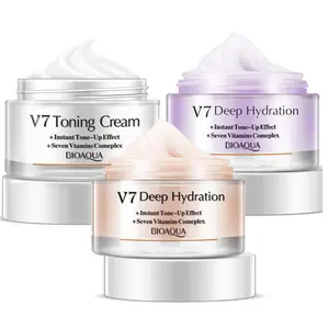 Crema hidratante V7 para el cuidado facial, crema blanqueadora con vitamina A, reparación efectiva, piel rugosa, crema de día hidratante