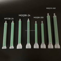 MGQ10-24D Mélangeur statique vert à 24 sections en PP+POM, buse à pointe droite, type à vis automatique, pour mélange de produits chimiques AB