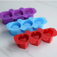 3 trous ronds géométriques Polygonal béton Pot de fleur Vase moule Cactus ciment moules Silicone bricolage aromathérapie bougie décoration