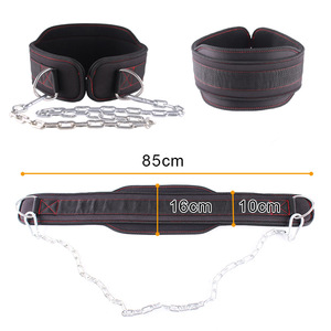 男性用ダブルDリング強化フィットネスベルト – ループタイプディップ＆リフティングチェーン付き、ジムでの重量トレーニング用、低最小発注数量 - Product Image 2