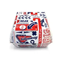 Boîte d'emballage pour la restauration rapide jetable personnalisée, respectueuse de l'environnement, recyclable, en papier kraft, pour les hamburgers