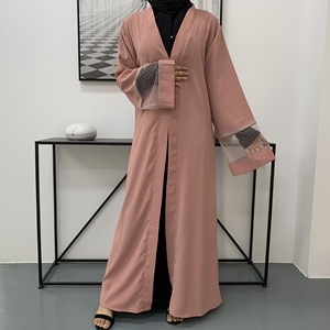 Nueva Llegada, Diseño <span class=keywords><strong>de</strong></span> Moda, Abaya Musulmana Turca <span class=keywords><strong>de</strong></span> Alta Calidad con Bonito Bordado <span class=keywords><strong>de</strong></span> Cuentas - Product Image 3