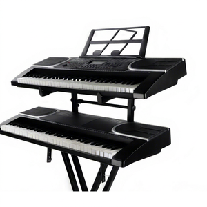 Double Layer X Style <b>Keyboard</b> Stand Heavy Duty Two Tier <b>Electronic</b> Piano Stand Foldable Adjustable Synthesizer Support Rack Logo - Product Image 1