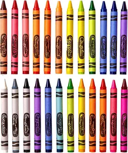 Bir kutuda 24-Packs çocuklar için kutu başına 24 klasik renkler Crayon okul malzemeleri çeşitli renkler boya kalemleri