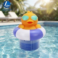 LanVol Lustiger Enten-Pool-Chlorspender, niedlicher Tierform-Chemikalien-Tablettenhalter für Schwimmbad, Whirlpool, Spa