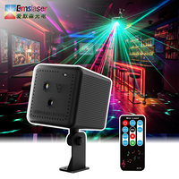 Projecteur laser DJ 5W à activation sonore, 24 motifs, lumières de scène disco, couleurs rouge et verte, vente en gros