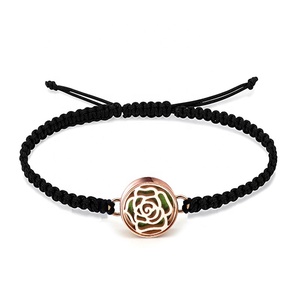 <span class=keywords><strong>Pulsera</strong></span> de aromaterapia de acero inoxidable para mujer, brazalete portátil de Perfume con fragancia de aceite esencial, con agujeros - Product Image 5