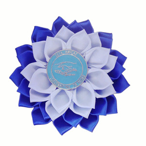 Fancy hoàng gia và ánh sáng màu xanh satin Ribbon làm Hy Lạp zpb chương Zeta amicae lấy cảm hứng từ Corsage Za soror đồ trang sức Trâm Pin - Product Image 1