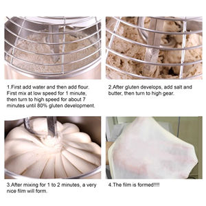 เครื่องผสมแป้งแบบเกลียวขนาด 68 ลิตร พร้อมตัวตั้งเวลา ปรับความเร็วได้ทั้งเร็วและช้า ระบบไฟฟ้า พร้อมปุ่มย้อนกลับและปุ่มหยุดฉุกเฉิน - Product Image 5