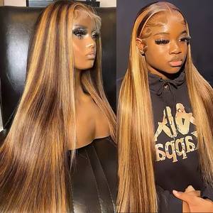 Pelucas de Cabello Humano con Frente de Encaje Completo de <span class=keywords><strong>Vietnam</strong></span> en Colores Piano para Mujeres Negras - Product Image 1