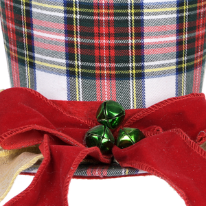 High Quality Table Ideas Plaid Hat Textile <b>Tree</b> <b>Topper</b> <b>Christmas</b> Market Stall - Product Image 2