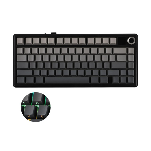 F75 Max Wireless Mechanical Keyboard 75% Hot-Swappable RGB Backlit Pre-lubed Reaper Switches Side Printed PBT Keycaps