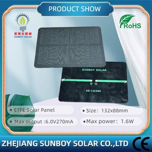 Sunboy <span class=keywords><strong>6V</strong></span> Mini <span class=keywords><strong>Solar</strong></span> panel Kleine Größe 1,6 W ETFE Solarmodul Preis Hergestellt in China für <span class=keywords><strong>Solar</strong></span> ladegerät mit PERC-Typ - Product Image 2