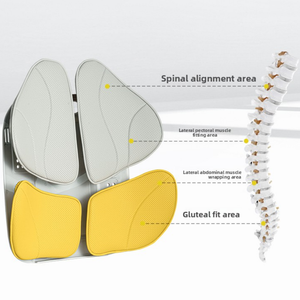 Cuscino Lombare Ergonomico a Quadrifoglio, Supporto Schiena Regolabile Super <span class=keywords><strong>Elastico</strong></span> per Sedia da Ufficio e Sedile Auto, per Dolore Lombare - Product Image 3