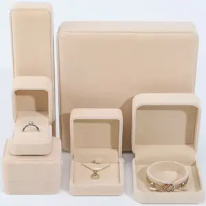 Store Luxury Packing Jewellery Box Packaging Shop Display Set Box Bracelet Necklace Pendant Ring Velvet Jewelry Box