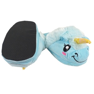 ยูนิคอร์นขนนุ่มสีฟ้า นุ่มสบาย น้ำหนักเบา กันลื่น เหมาะสำหรับใช้ในบ้านช่วงฤดูใบไม้ร่วง/ฤดูหนาว/ฤดูใบไม้ผลิ - Product Image 3