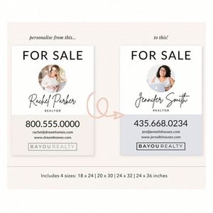 Panneau Publicitaire Personnalisé pour Jardin 18"X24" avec Logo, Impression pour Immo, Panneau Épais avec Trous pour Accrochage - Product Image 2