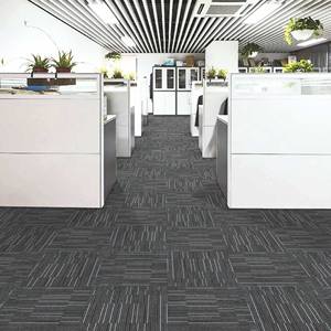 Alfombra Comercial Antideslizante Ecológica de Bucle para Oficina y Hotel, Diseño de Empalme Cuadrado, Venta al por Mayor - Product Image 2