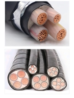 Câble électrique industriel YUWAN YJV3*240+2*120 450V basse tension, 3 conducteurs, cuivre toronné nu, gaine PVC, classe C