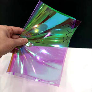 صفائحي شفاف منحدر قوس قزح هولوجرافي ناعم لصنع غلاف الكتاب - Product Image 2