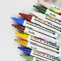 Vintage 10 couleurs humide effaçable liquide craie marqueur stylo pour feuille de mémo acrylique