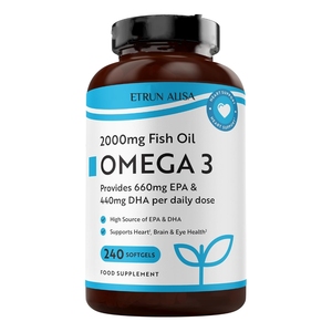 Etrun Alisa Nhãn Hiệu Riêng Thêm Sức Mạnh Omega 3 Cá Dầu Bổ Sung 2000Mg Hỗ Trợ Cho Tim Não Sức Khỏe Viên Mềm - Product Image 1