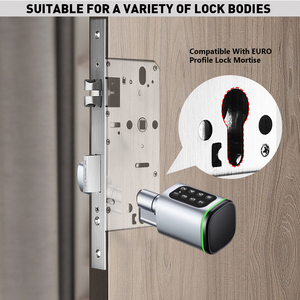 TTLOCK or TUYA SMART Blue-tooth Smart Cylinder Lock Manual Knob Door Lock Con Push <strong>Button</strong> Keypad Fechadura Digital - Product Image 5