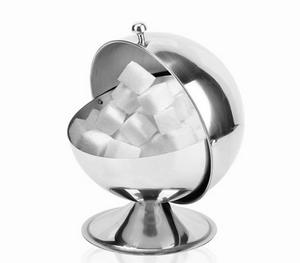 Bonito <span class=keywords><strong>azucarero</strong></span> de cubo de acero inoxidable <span class=keywords><strong>con</strong></span> tapa de apertura, dispensador de café y azúcar - Product Image 1