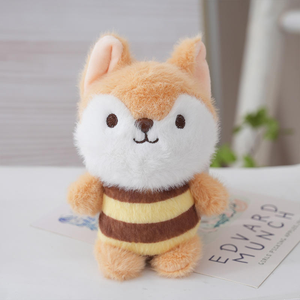 Porte-clés en peluche Kawaii, doux et moelleux, motifs Nœud, Abeille, Grenouille, Ours, Lapin, Chien <span class=keywords><strong>Shiba</strong></span> Inu, breloque de sac, pendentif, poupée - Product Image 6