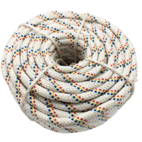 Promotion Corde en nylon marine tressée double diamant 6 mm, tressage solide, 3/8 pouce, pour lignes d'amarrage et cordes d'emballage, couleurs assorties