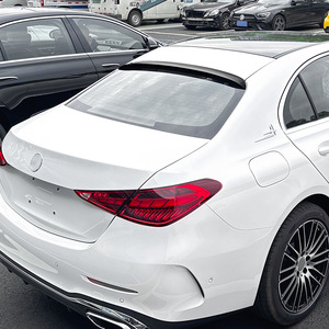 Mercedes-Benz C-Class W206 2022+ Rear Trunk Spoiler Piano Black Carbon Fiber Texture ABS Ducktail Roof Lip - Product Image 2