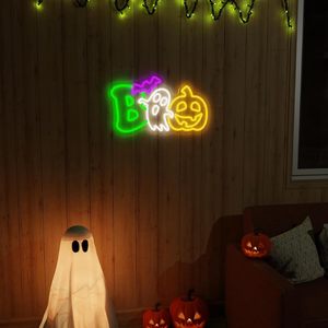 Halloween Letreros Neon LED indoor hanging ambient light shop <b>sign</b> wall decoration light entrance indicator light luminous <b>sign</b> - Product Image 5