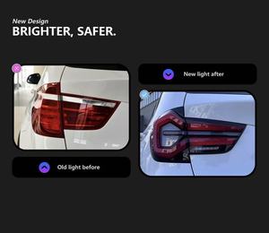 ไฟท้ายรถยนต์ WELIFTRICH รุ่นใหม่ เลนส์สีแดง พร้อมไฟเลี้ยว ไฟเบรก ไฟถอยหลัง สำหรับ BMW X3 F25 ปี 2011-2017 - Product Image 6