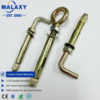 Malaxy Cheville d'expansion à crochet en métal galvanisé haute résistance, types L et O, pour cloisons sèches et plaques de plâtre