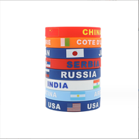 Pulseras de Silicona con Bandera de Varios Países del Mundo, Pulseras de Silicona de Fútbol, Pulseras de Goma