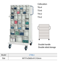 Armoire de rangement en plastique Powerway avec 68 tiroirs, compartiments de rangement, bacs inclinables portables, bacs basculants, bacs de rangement inclinables