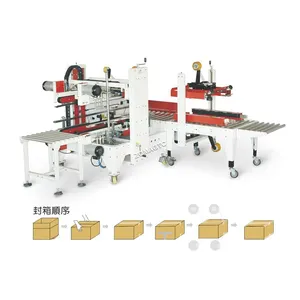 Semi Automatic Combination Sealing Machine Edge Carton Paper Box Tape Cutting Packing Machine