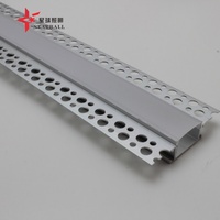 Profilé de canal pour bande LED en aluminium anodisé série 6000, fin, flexible et encastré, pour plafond et mur en plaque de plâtre