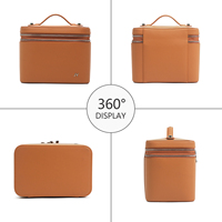 NOVOTE Trousse de Maquillage et Organisateur de Voyage en Cuir Imperméable à Fermeture Éclair, Tendance et Très Vendue, Personnalisable pour le Rangement des Cosmétiques