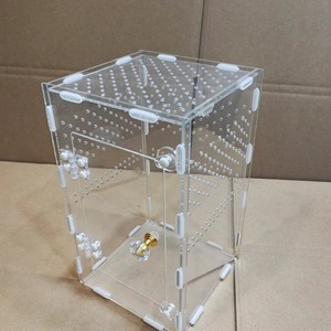 Acrylique Carré Transparent Reptile Enceinte Design Minimaliste <span class=keywords><strong>Terrarium</strong></span> pour Serpents Araignées et Petits Lézards Reptile Enclos - Product Image 2