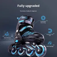 Patins à roulettes pour débutants, adultes et enfants, avec roues en polyuréthane, configuration Full Flash, taille extra-large